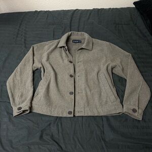 Abercrombie & Fitch Womens Wool-Blend Coat - Gray